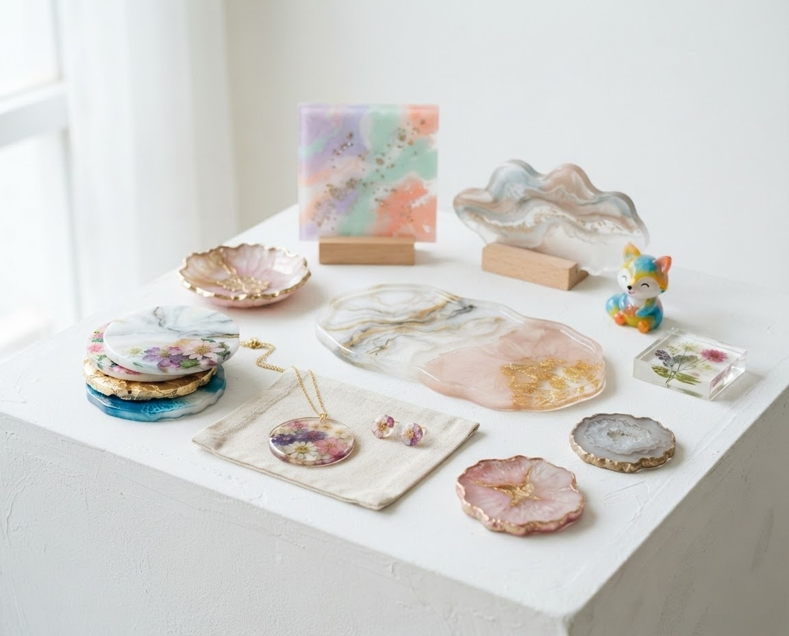 Square-format_product_photography_of_handmade_resi-1784906413917 resin crafts - Image 1